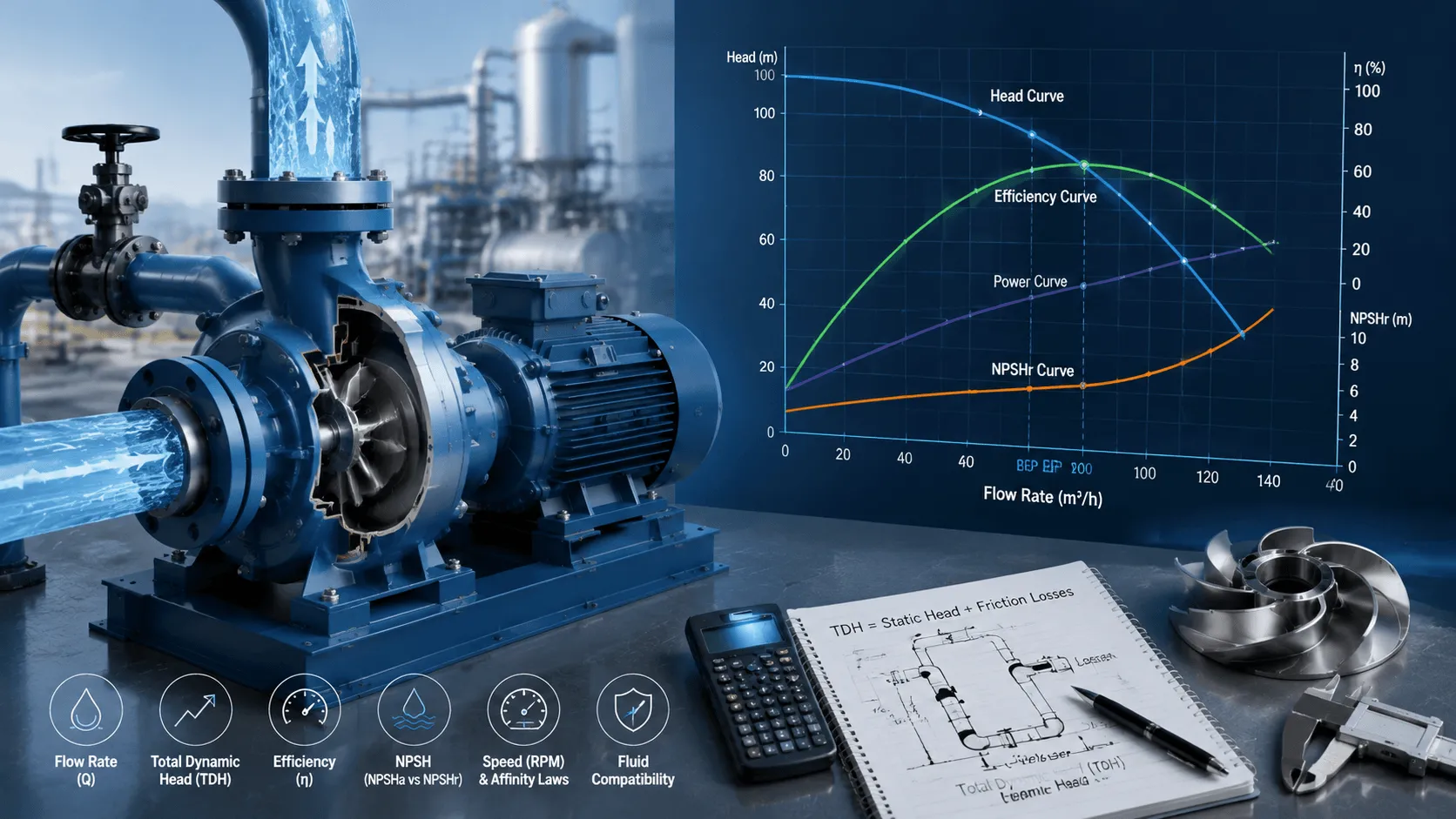 Pump Curves Explained | Flow, Head & NPSH Guide
