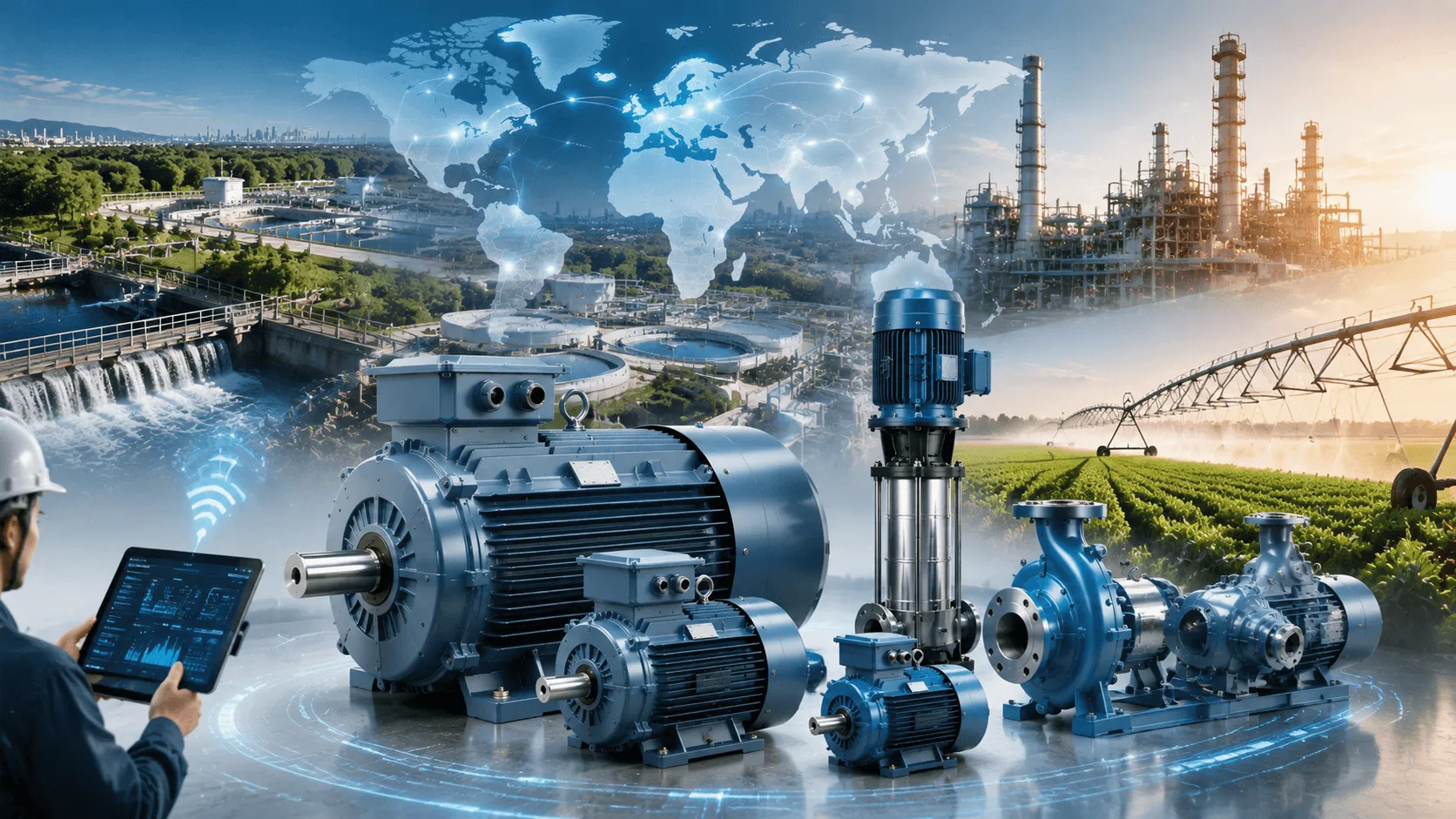 TITECHO Industrial Motors & Water Pumps | IE3–IE5 Efficiency